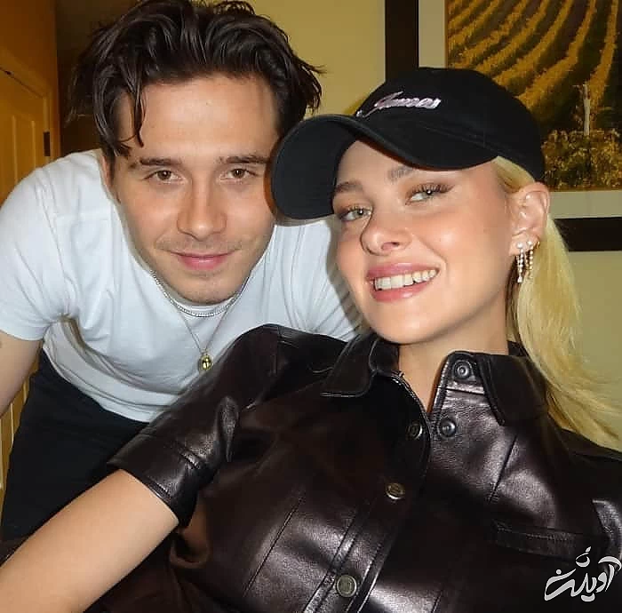 بروکلین بکهام و نیکولا پلتز بروکلین بکهام و همسرش